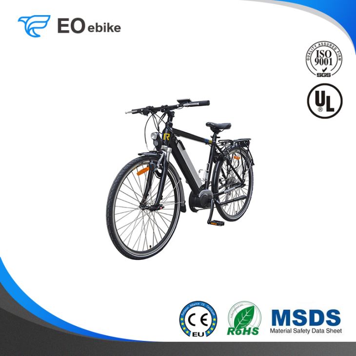 250W Mid Drive Motor V Brake Shimano 7 Speed 28'' EB51 Electric City Bike